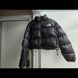 The North Face Black Cropped Puffer Jacket XL